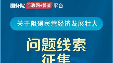 懂色xx天堂国务院“互联网+督查”平台公开征集阻碍民营经济发展壮大问题线索